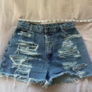 Gitano Distressed High-Waisted Denim Shorts size 8